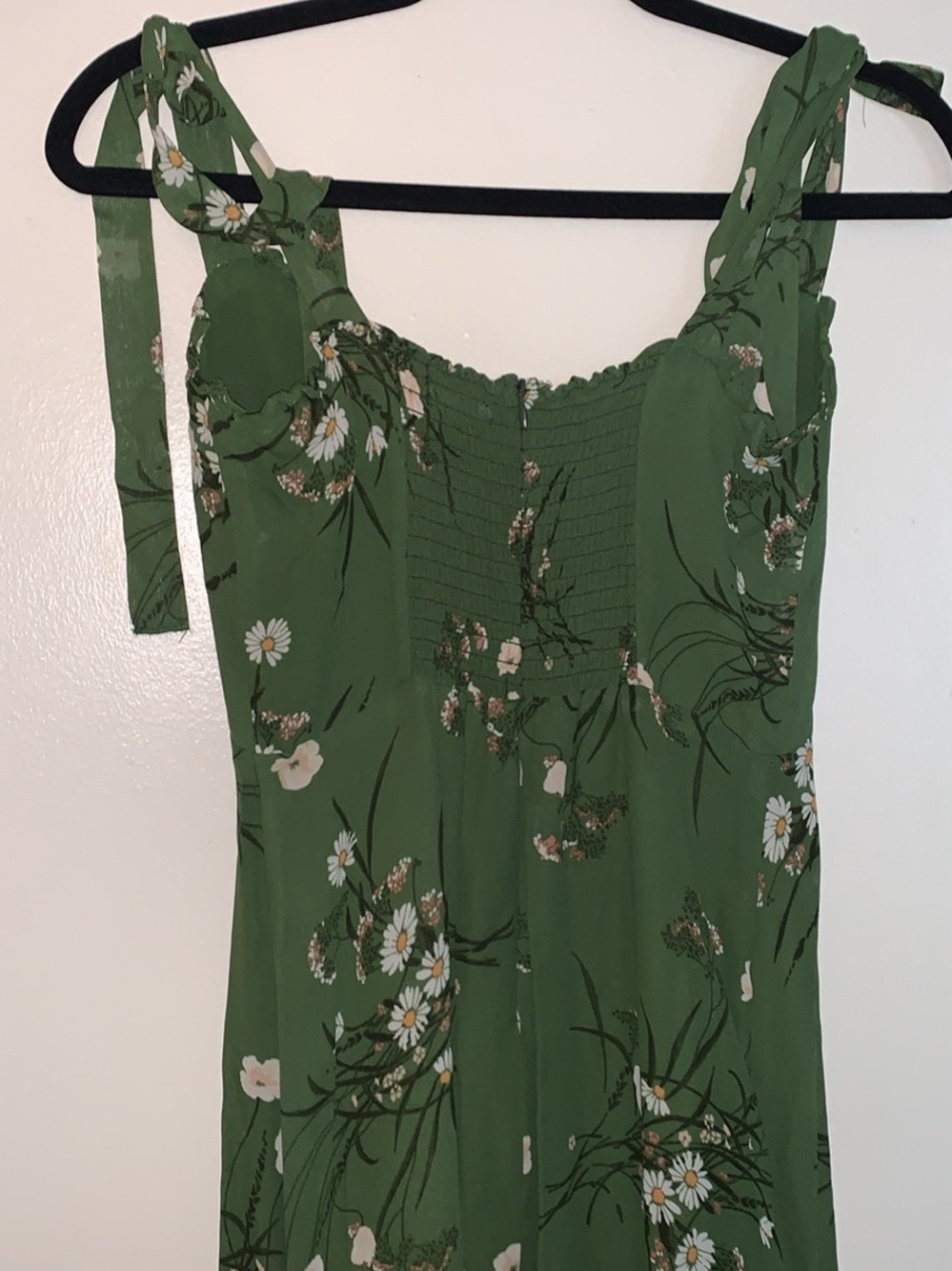 Reformation Green Floral Tie-Shoulder Maxi Dress - Picture 5 of 7